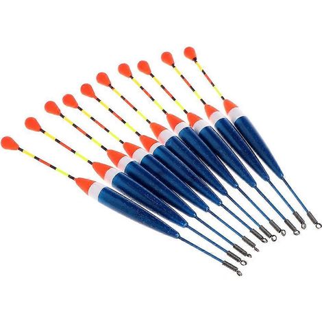 Lot de 10 flotteurs pour la pêche à la carpe, bouées et bâtonnets pour la pêche verticale, n° 10, 0,6 (1/5)