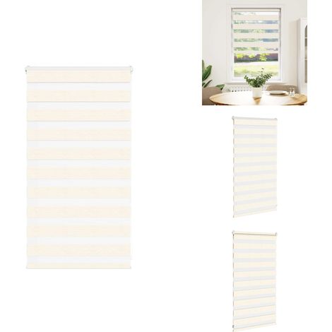 Store zèbre beige marbré largeur du tissu 70,9 cm polyester - Store Zébré - Stores Zébrés - Store À Enrouleur Zébré - Double Store À Enrouleur (1/5)