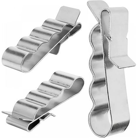 (50Pcs) Stainless Steel Trailer Wire Clips, Photovoltaic Cable Clips Trailer Frame Wire Clamps Solar Module Fixing Staples (1/5)