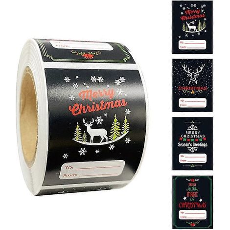 300 étiquettes autocollantes de Noël par rouleau (1/4)