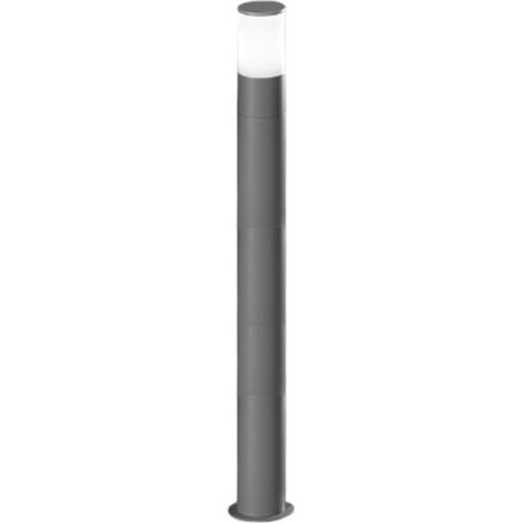 Sigaro paletto in alluminio grigio cemento 1 luce attacco E27 IP54 h.90cm