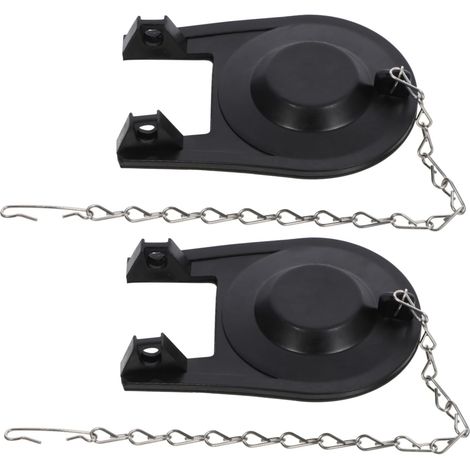 Clapet de Réservoir de Toilette en Pvc Noir, Lot de 2 Pièces (1/5)