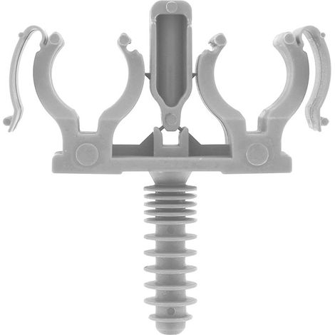 100 CLIPEO double gris - Fixation pour tube IRL Ø16 - Ram