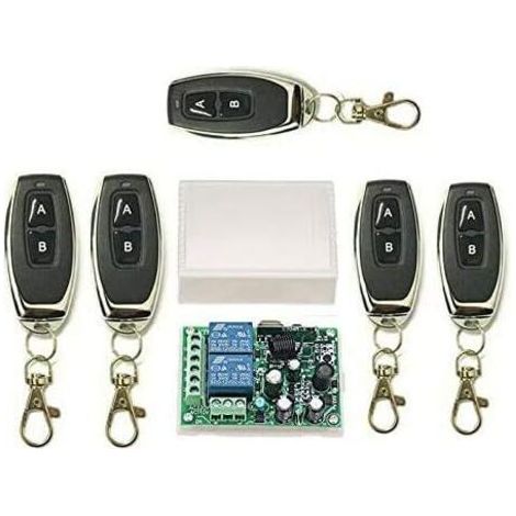 Télécommande sans fil 2CH 433MHz – Portée jusqu'à 100m – Code d'apprentissage pour sécurité – Pour fenêtres et portes de garage (1/5)