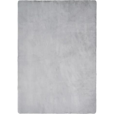 Tapis descente de lit - JUANIO - 200 x 140 cm - Microfibre 650 g/m² - Gris - Rectangulaire (1/3)