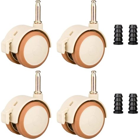 Roulettes pour Meubles d'enfants,4 Pièces Support roulettes pivotantes lit de bébé Roulettes de berceau pivotant,pour Berceaux, Poussettes, Chaises (1/4)