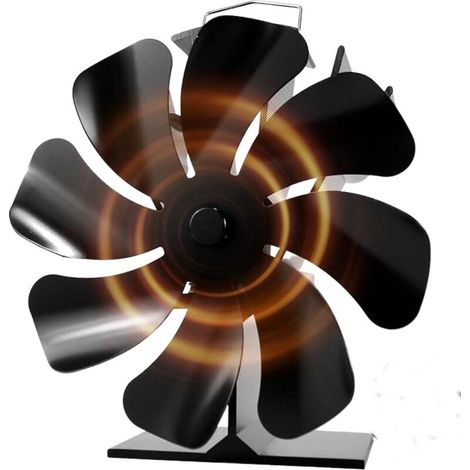 Ventilatore silenzioso per stufe a legna a 8 pale, ventilatore per camino, ventilatori per riscaldamento per stufe a legna/camini (1/4)