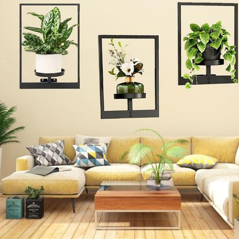 Support de plante mural en cadre photo, étagère à plantes suspendue pour fenêtre, support d'affichage pour salon, entrée intérieure et extérieure (1/4)