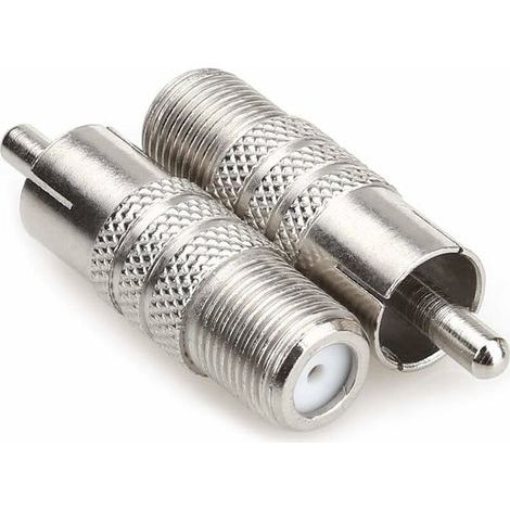 Type Femelle Prise RCA Composite Phono Adaptateur Vidéo Mâle Coax Cable Splitter Adaptateur Connecteur, connecteurs f connecteurs de câble Satellite connecteurs antenne -Paquet de 2 (1/5)