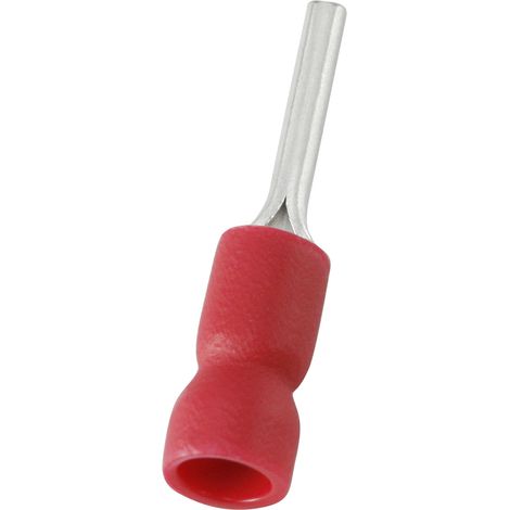 Connecteur à broches à sertir Isolé RS PRO, Dia. broche 1.9mm, Long. broche 12mm, Rouge 16AWG 1.5mm² 22AWG 0.5mm²