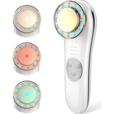 Appareil De Massage Facial - Haute Frequence 7 En 1 - Galvanique Et Lumiere Rouge Bleue - 45 C - Sans Fil - 1 Piece (1/5)