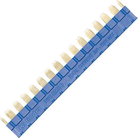 Puente peine para conectar terminales A1 o A2 máx. 16 conectores - azul 093.16 (1/4)