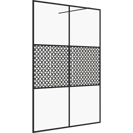 Maison Exclusive - Parete per Doccia Walk-in Vetro Trasparente ESG 140x195cm Nera (1/5)