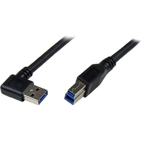 StarTech.com Câble USB 3.0 SuperSpeed A vers B coudé à angle droit 1 m - M/M - Noir