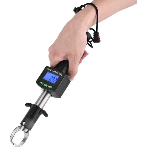 Balance à poisson numérique 3 en 1 avec pince à poisson 25 kg/55 lb et ruban à mesurer de 1 m (1/5)