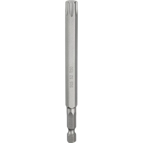 T50 Embout Tournevis Torx Tige Hexagonale 1/4" L4,3" (110mm) (1/5)