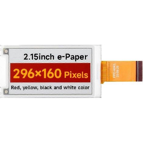2,15-Zoll-E-Paper-Bildschirm (G), E-Ink-Display, 296 x 160 Pixel Farbfoto (1/5)