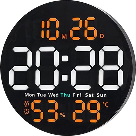 Beyamis Horloge murale 25cm silencieuse - Piles salon bureau cuisine (1/5)