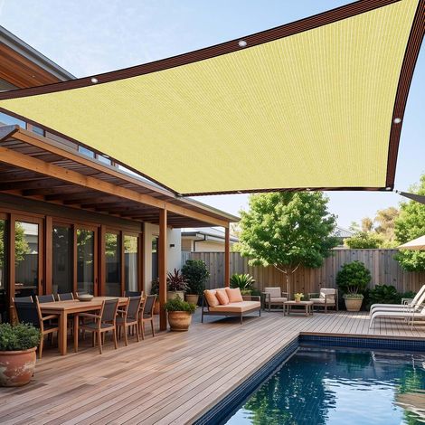 2x1m Filet D'ombrage, Filet Protection Solaire avec Oeillet 90%-95%UV Toile ombrage bache pour Balcon, Jardin, Terrasse, Potager, Pergola, Pet House, Serre (1/5)