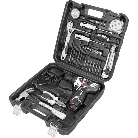 TALADRO ATOR. 12V.1BAT 1.5Ah.KIT HERRAM. (1/5)