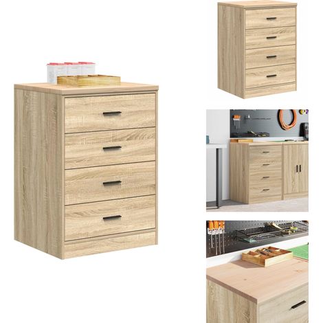 Armoire de rangement de garage chêne sonoma 60x51x85cm bois pin - Armoire De Rangement De Garage - Armoires De Rangement De Garage - Armoire - Armoire De Garage (1/5)