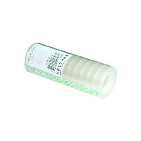 Nastro adesivo per ufficio Q-connect, 12 mm x 30 m, 12 pezzi, trasparente