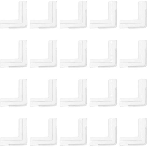 Lot de 20 protections d'angle transparentes pour fenêtres, compatibles avec les meubles, pour la protection et la sécurité. (1/5)