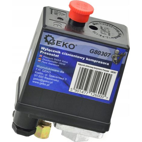 Interruttore di pressione geko g80307 12 bar 16A