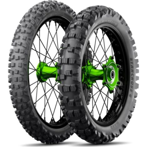 Neumático Michelin 90/100-21 Starcross 6, dureza media, 57M, NHS TT M/C, delantero, homologado DOT 02/2026.