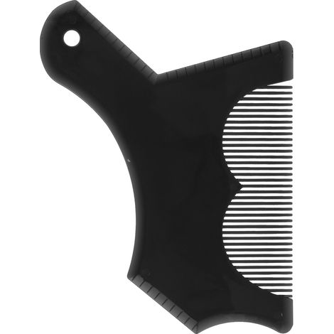 Outil de mise en forme de la barbe en plastique, gabarit de mise en forme de la ligne des cheveux de la barbe, peigne de précision pour la taille de la barbe pour hommes, noir (1/5)