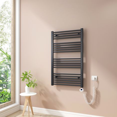 Heilmetz Radiadores Toalleros Eléctricos 500W Radiador Secatoallas Modos Temporizador y Termostato Antracita 100x60cm (1/5)