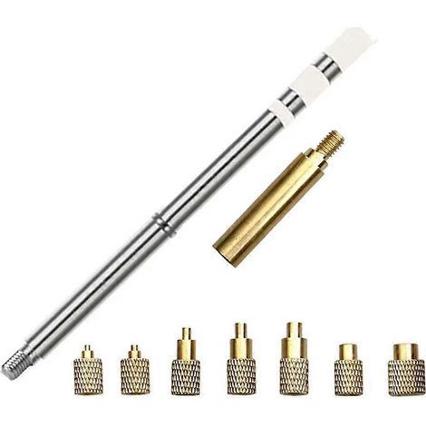 Kit d'insertion d'écrous chauffants en laiton pour impression 3D, tête filetée en fer M2-M8, embouts pour soudure 936 T65 T85 (1/5)