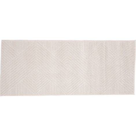 Aron tapis 200x80cm blanc. (1/4)