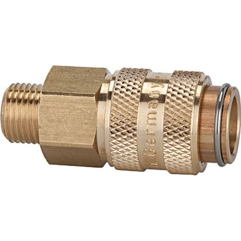 Riegler Schnellverschlusskupplung NW 5, Messing blank, G 1/4 AG (1/3)