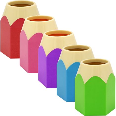 5er-Pack Buntstifthalter, Aufbewahrungsbox in Stiftform, Schulbedarf