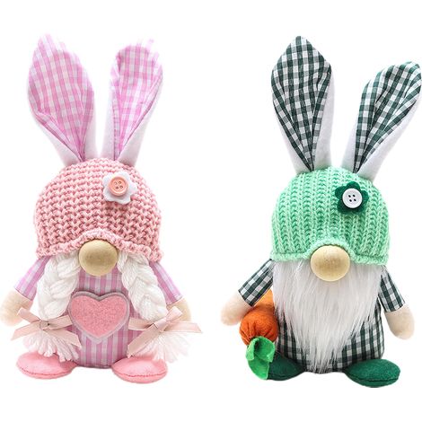 Dekorative Osterhasen-Gnome-Pärchen-Puppen, gesichtslose Ornamente für Kinder und Freunde (1/5)