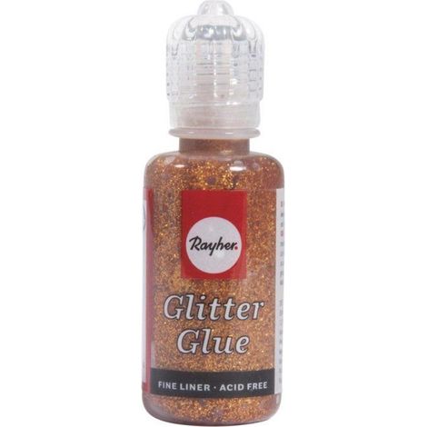 Colle pailletée métallique, flacon 20 ml, cuivre brillant (1/2)