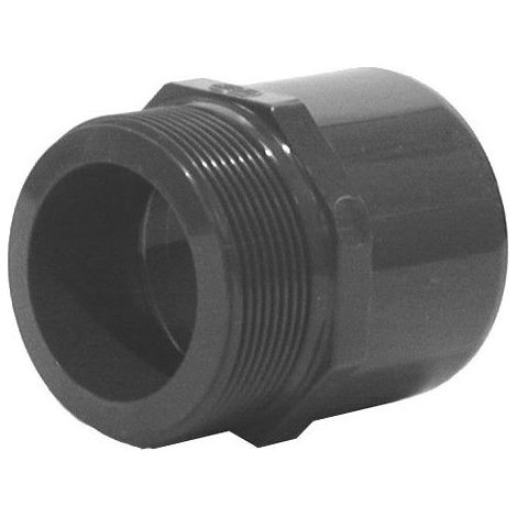 Terminale PVC a pressione da incollare 50 e 63 mm filettatura maschio 1'1/4 (33x42) - Codital