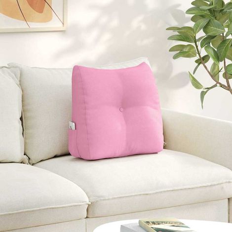 vidaXL Cuscino per Schiena Rosa 45 x 24 x 50 cm Tessuto