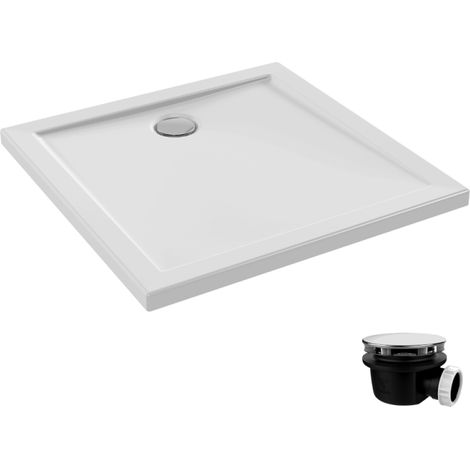 Receveur de douche 80 x 80 JACOB DELAFON Gaspard céramique carré avec bonde