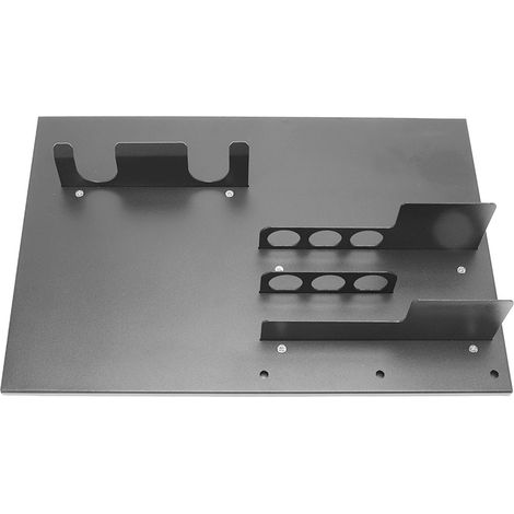 Support mural pour accessoires de café, grille de rangement en fer, espace gain de place, porte-tasse et manche, avec accessoires de fixation, gris, pour café (1/5)