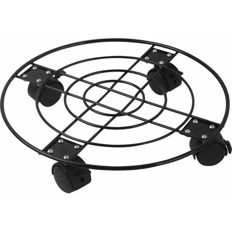 Plant Caddy - 33 Cm Round Metal Plant Caddy - Indoor Outdoor Garden Use - 60 Kg Capacity - 1 Pack (1/5)