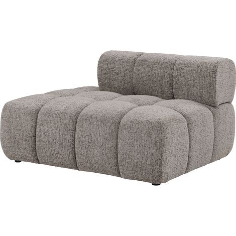 Chaise longue sinistra in tessuto melange tortora - FACIVIL (1/2)