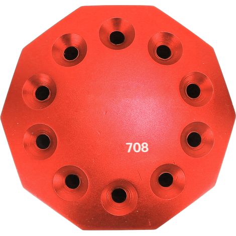 Mallette de rangement tournante à 360° pour tournevis, 10 emplacements, légère, support rotatif pour forets et poinçons, rouge (1/5)