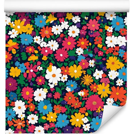 Papier peint à petits motifs floraux, marins et turquoise, pour salon et chambre, 50 x 1000 cm (1/5)