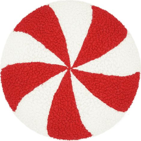 Coussin De Noël - Motif Arbre De Noël Et Bonbon - Rembourrage En Laine Douce - Pour Canapé Chambre Salon - 45 X 45 Cm - 1 Pièce (1/5)