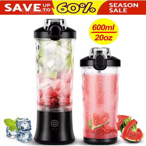 600ML Electric Fruit Juicer Portable Blender Mixer Shaker Bottle USB Juice Mixer