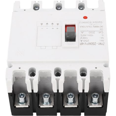 Disjoncteur miniature 4P MCCB, boîtier moulé, interrupteur/isolateur de protection de circuit, 1000 V CC, 250 A (1/5)
