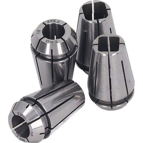 4Pcs Mandrin de Serrage ERG16 Acier à Ressort Haute Précision pour Tour, Fraisage et Alésage (1/5)
