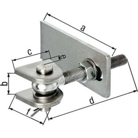 GAH Paumelle de porte 86x23x55x130x28x50mm STA brut Btl - 417819 (1/3)
